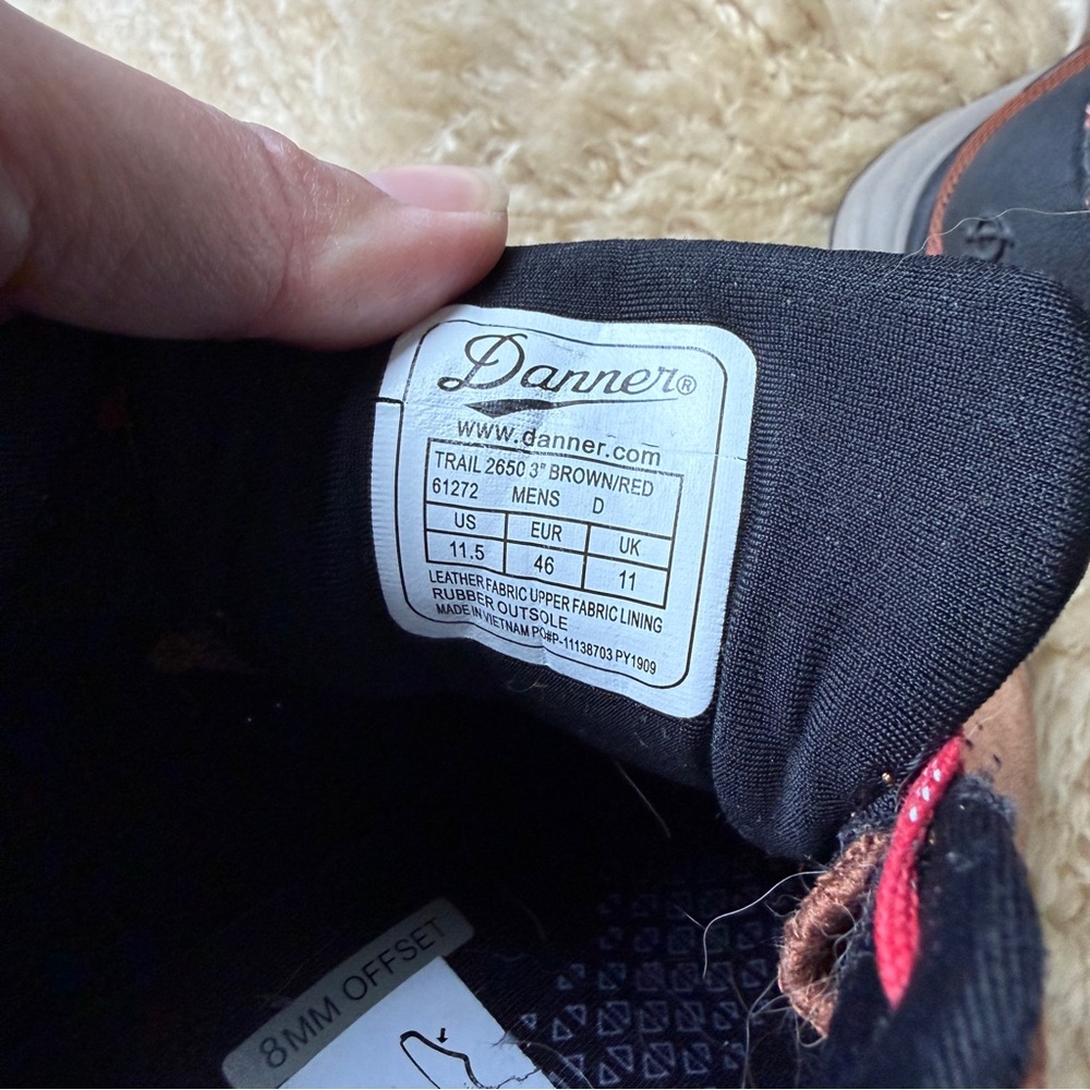 Danner Trail 2650 Brown Red Hiking Shoes - Picture 6 of 8